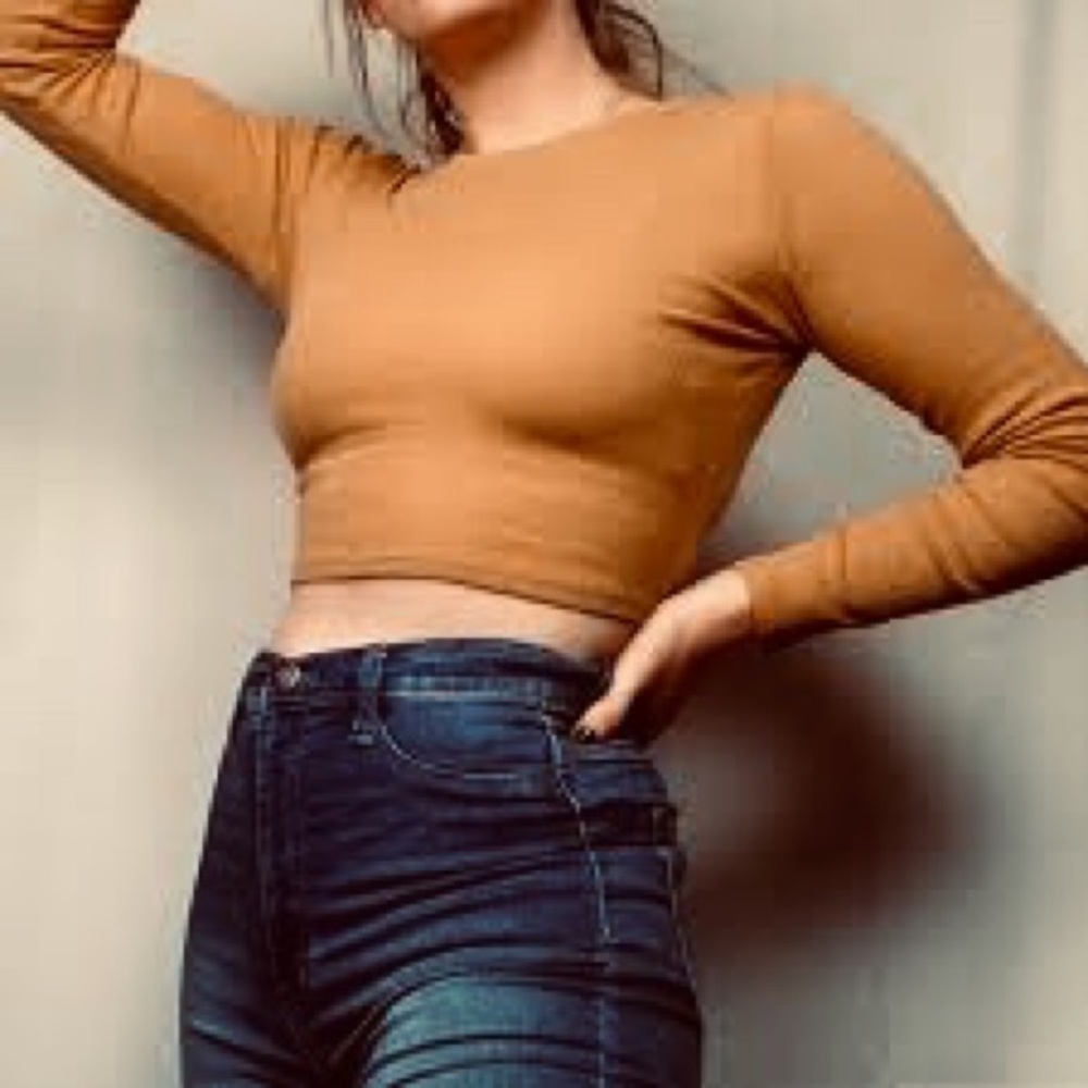 Long sleeve crop top